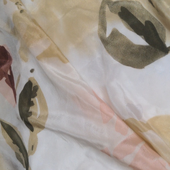 Vintage Georgiou Floral Scarf Olive Mauve Roses 30" Square Cottage Core - Picture 5 of 10